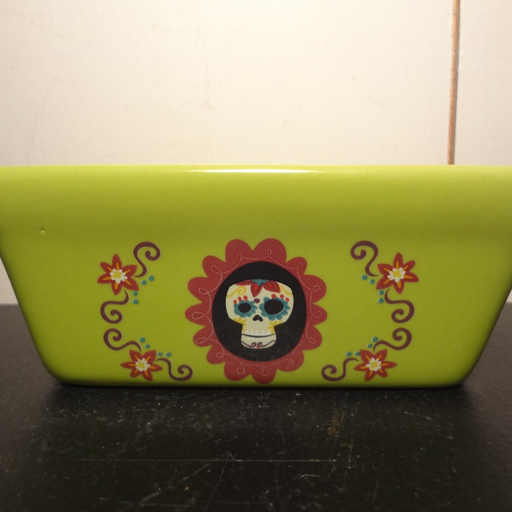 💥Day of the Dead Sugar Skull Ceramic Mini Loaf Pan